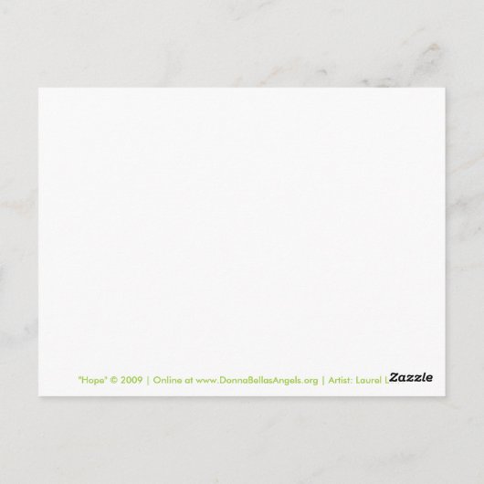 Hope Postcard Postkarte (Rückseite)