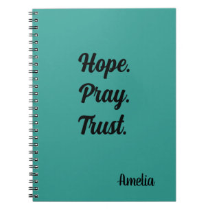 Hope Pray Trust Personalisiert Notizblock