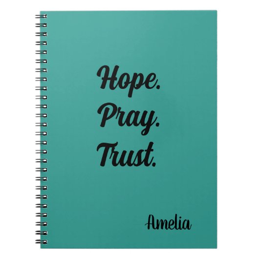 Hope Pray Trust Personalisiert Notizblock (Vorderseite)