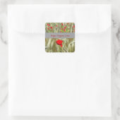 Hope Prayers Liebe Bereavement Card mit Mohn Quadratischer Aufkleber (Tasche)