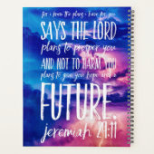 Hope Prosperity Bible Verse Christliche Schrift Planer (Rückseite)