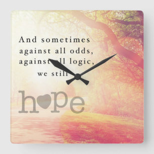 Hope Quadratische Wanduhr