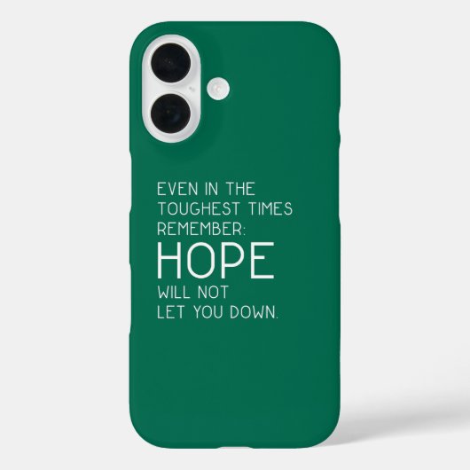 Hope Quotes Case-Mate iPhone Hülle (Rückseite)