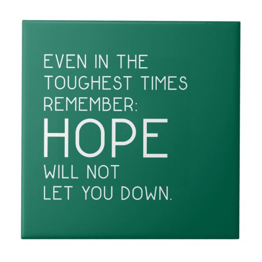 Hope Quotes Fliese (Vorderseite)