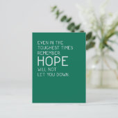 Hope Quotes Postkarte (Stehend Vorderseite)