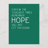 Hope Quotes Postkarte (Vorderseite)