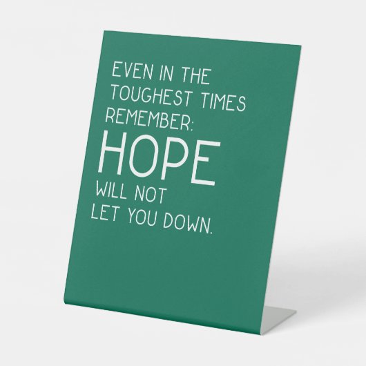 Hope Quotes Sockelschild (Vorderseite)