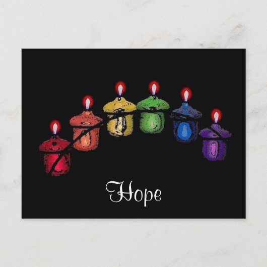 Hope Rainbow Postcard Postkarte (Vorderseite)