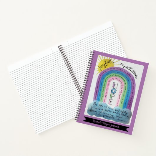 Hope Rainbow Scripting Personalisiert Prayer Journ Notizblock (Innenseite)