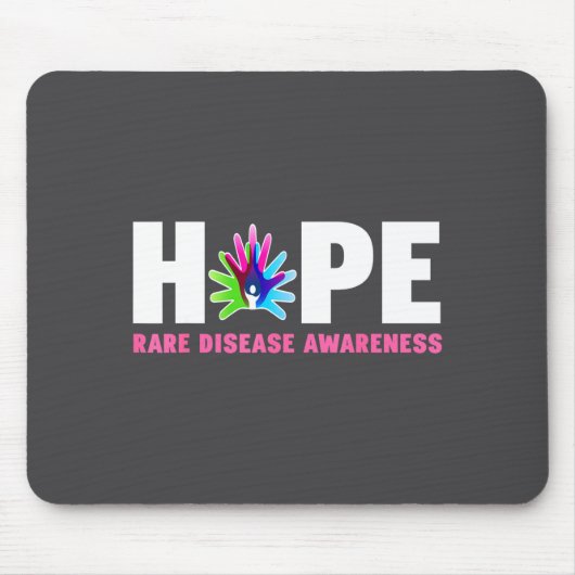 Hope Rare Disease Awareness Shirt - Rare Disease D Mousepad (Vorne)
