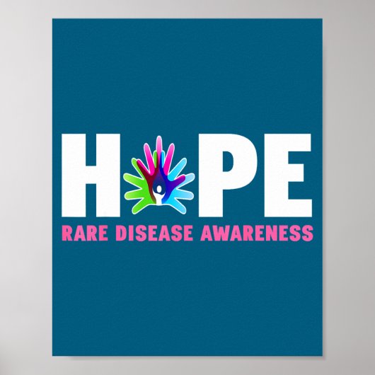 Hope Rare Disease Awareness Shirt - Rare Disease D Poster (Vorne)