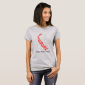 Hope Red and White Awareness Ribbon Oral Cancer T-Shirt (Vorne ganz)