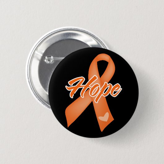 Hope Ribbon - Leukämie Button (Vorne & Hinten)
