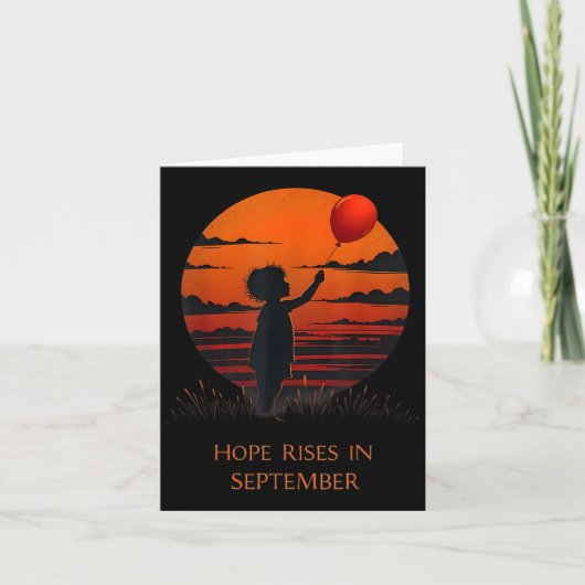 Hope Rises September Kinderkrebs-Bewusstsein Ri Karte (Vorderseite)