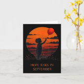 Hope Rises September Kinderkrebs-Bewusstsein Ri Karte (Gelbe Blume)