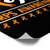 Hope RSD CRPS Awareness Month Orange Ribbon Supple Poster (Ecke)