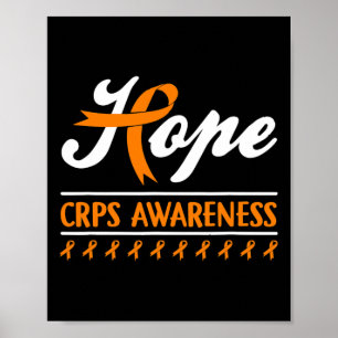 Hope RSD CRPS Awareness Month Orange Ribbon Supple Poster