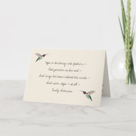 Hope Ruby-throated Hummingbirds Card Karte