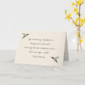 Hope Ruby-throated Hummingbirds Card Karte (Gelbe Blume)