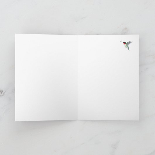 Hope Ruby-throated Hummingbirds Karte (Innenseite)