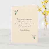 Hope Ruby-throated Hummingbirds Karte (Gelbe Blume)