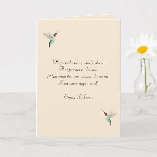 Hope Ruby-throated Hummingbirds Karte (Kleine Pflanze)