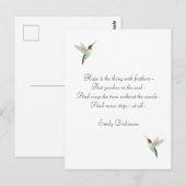 Hope Ruby-throated Hummingbirds Postcard Postkarte (Vorne/Hinten)