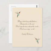 Hope Ruby-throated Hummingbirds Postkarte (Vorne/Hinten)