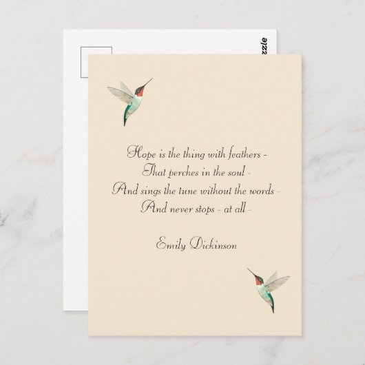 Hope Ruby-throated Hummingbirds Postkarte (Vorne/Hinten)