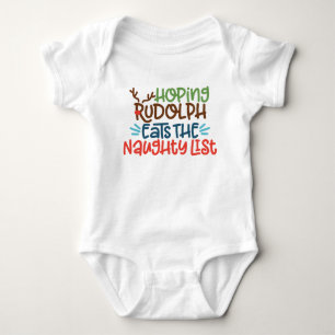 Hope Rudolph isst den Babyanzug der Kinderschülerl Baby Strampler