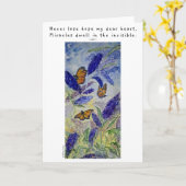 Hope Rumi Quote Butterfly Art Grußkarte Karte (Gelbe Blume)