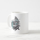 Hope Scleroderma Butterfly Kaffeetasse (Vorderseite Links)