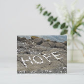 Hope Seashell Art Postkarte (Stehend Vorderseite)