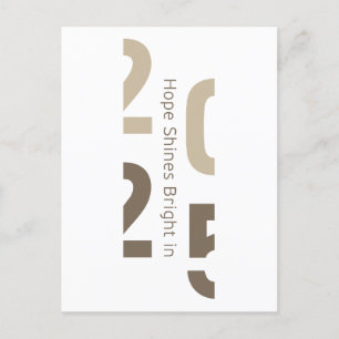 Hope Shines Bright im Jahr 2025 Feiertagspostkarte