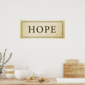 Hope Sign/Plaque Poster (Küche)
