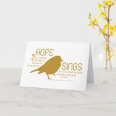 Hope Sings Gold Karte (Gelbe Blume)