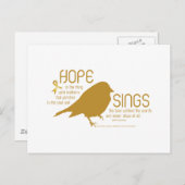 Hope Sings Gold Postkarte (Vorne/Hinten)