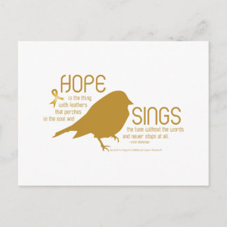 Hope Sings Gold Postkarte