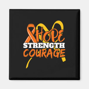 Hope Strength Courength Leukemia Cancer Awareness  Magnet