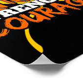 Hope Strength Courength Leukemia Cancer Awareness Poster (Ecke)