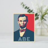 Hope Style Lincoln Portrait Postkarte (Stehend Vorderseite)
