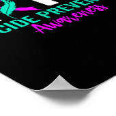Hope Suicide Prevention Ribbon Depression Suicide  Poster (Ecke)