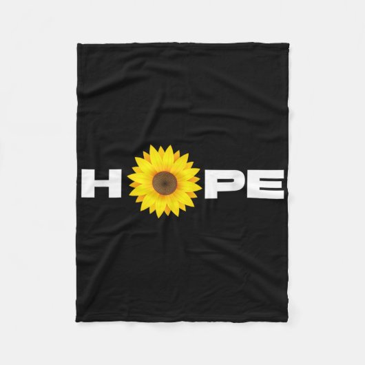Hope Sunflower Fleecedecke (Vorderseite)