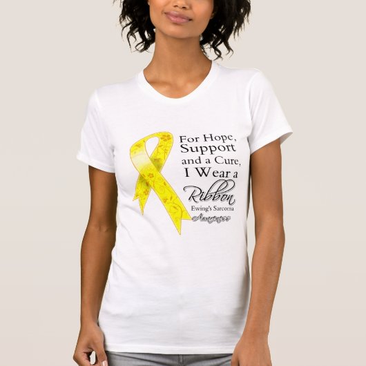 Hope Support Cure I Trage a Ribbon - Ewing Sarcoma T-Shirt (Vorderseite)