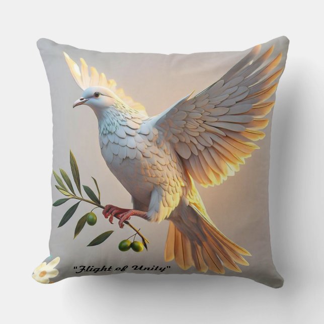 "Hope Takes Flight Always" Kissen (Vorderseite)