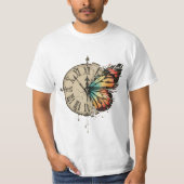 Hope Takes Time – Inspirational Clock & Butterfly  T-Shirt (Vorderseite)