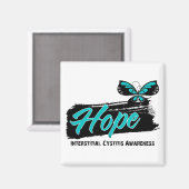 Hope Tattoo Butterfly Interstitial Cystitis Magnet (Vorderseite/Rückseite)