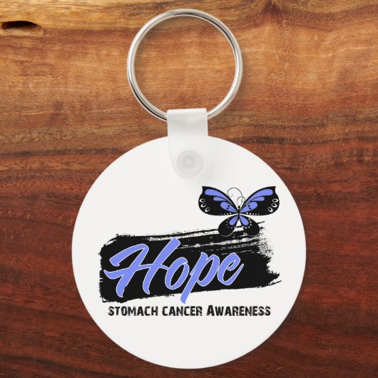 Hope Tattoo Butterfly Magenkrebs Schlüsselanhänger (Vorderseite)