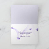 Hope text in lila stitch auf geprägt karte (Innenseite)