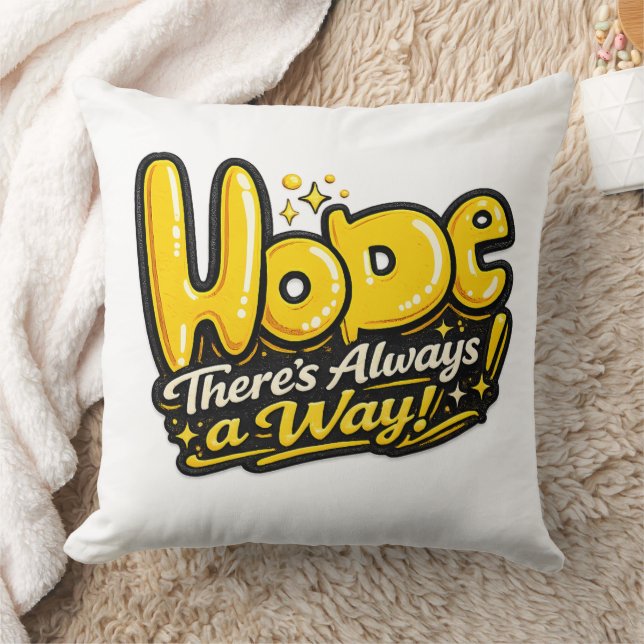✨💛 “Hope — There’s Always a Way!” 🌟🛋️ Kissen (Decke)